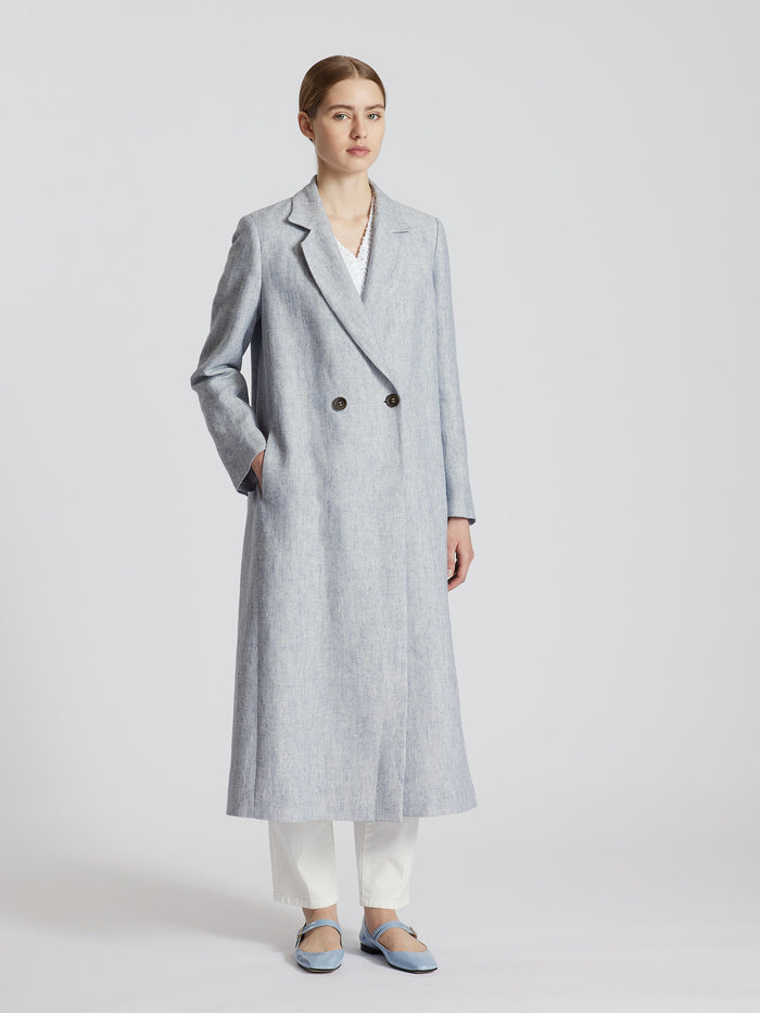 LINEN BLEND COAT