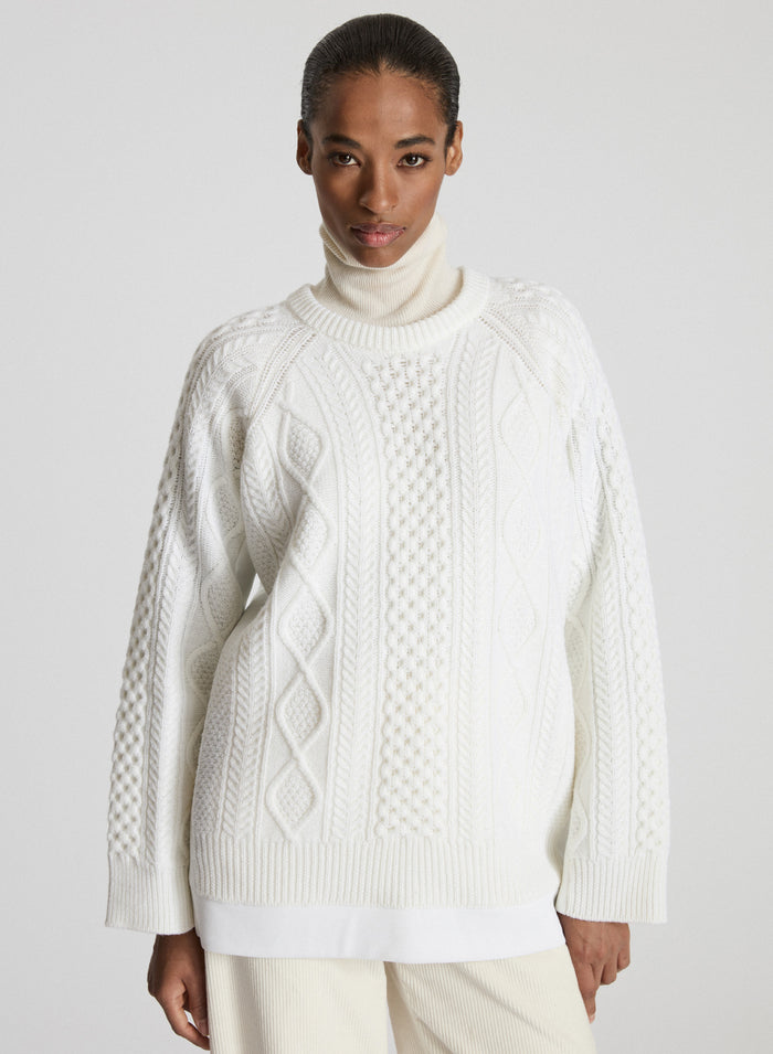 FISHERMAN WOOL CREWNECK SWEATER