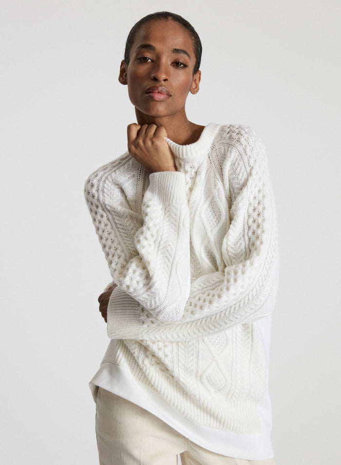 FISHERMAN WOOL CREWNECK SWEATER