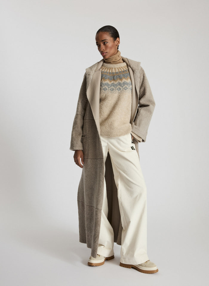 WOOL JACQUARD CREWNECK SWEATER