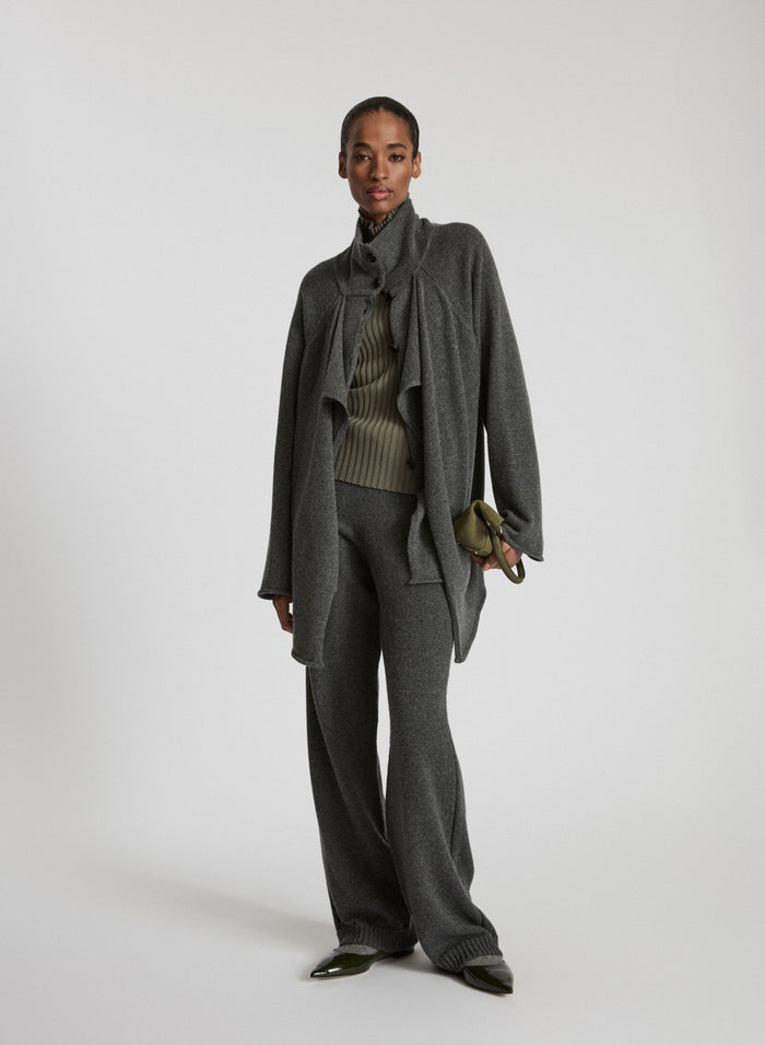 RIBBED KNIT TURTLENECK SWEATER WITH LUREX DETAIL