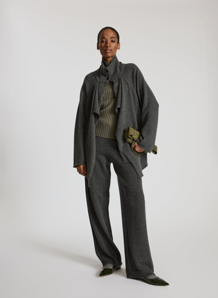 RIBBED KNIT TURTLENECK SWEATER WITH LUREX DETAIL