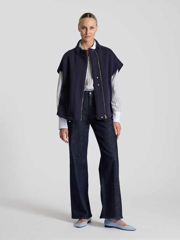 CAMICIA A RIGHE IN MISTO VISCOSA E SETA