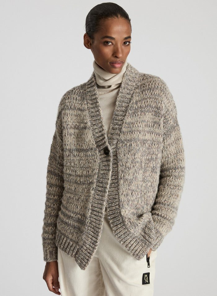 WOOL AND CASHMERE BLENDKNIT CARDIGAN
