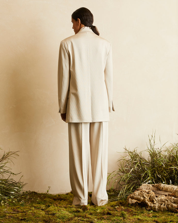 VISCOSE OVERSIZED JACKET WITH LUREX EFFECT