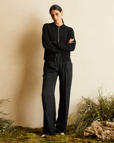 PANTALONI SARTORIALI IN TWILL DI SETA