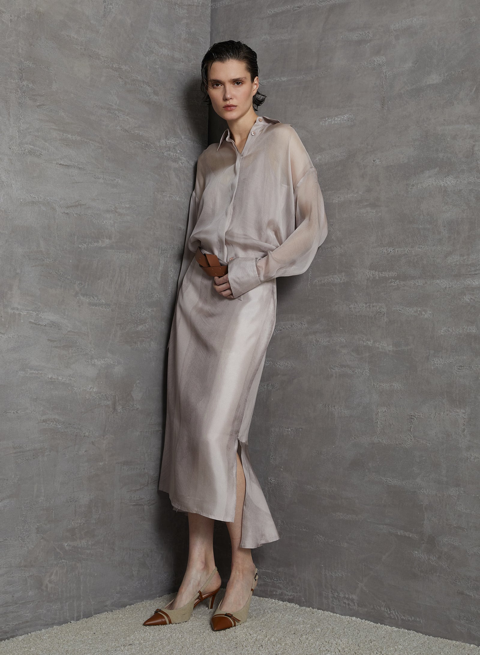 PRINTED SILK VOILE SHIRT
