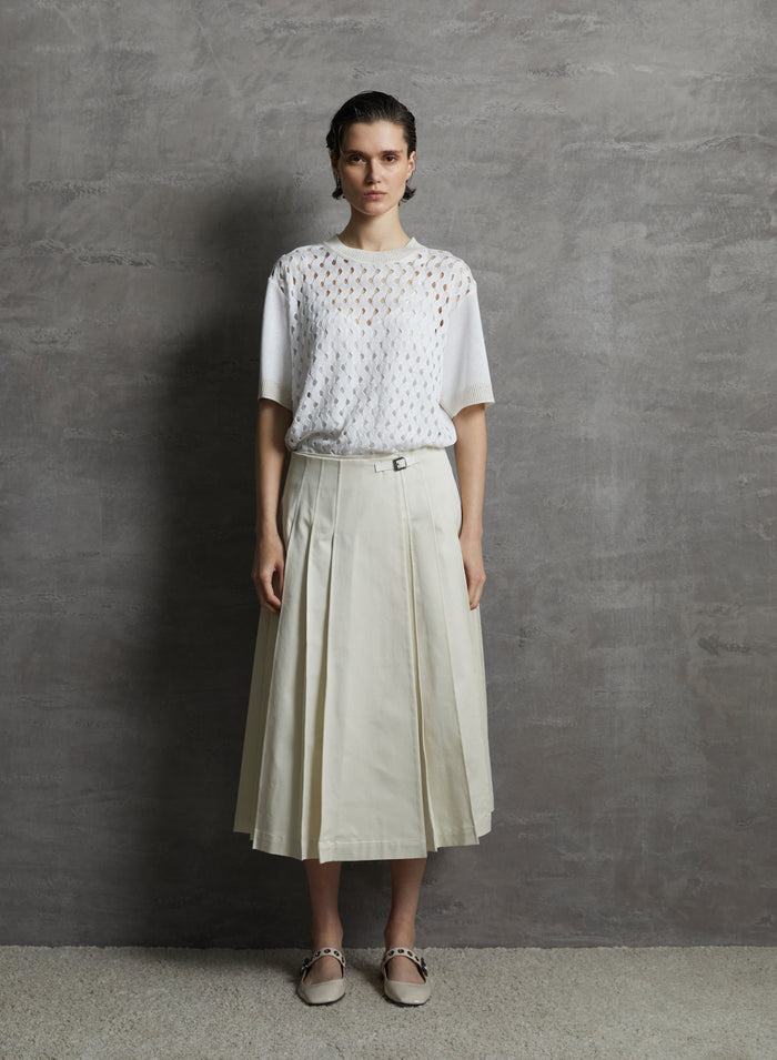 VISCOSE BLEND KNIT T-SHIRT