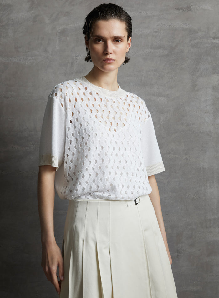 VISCOSE BLEND KNIT T-SHIRT