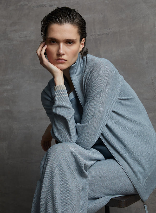 FELPA IN PUNTO RISO IN MISTO VISCOSA