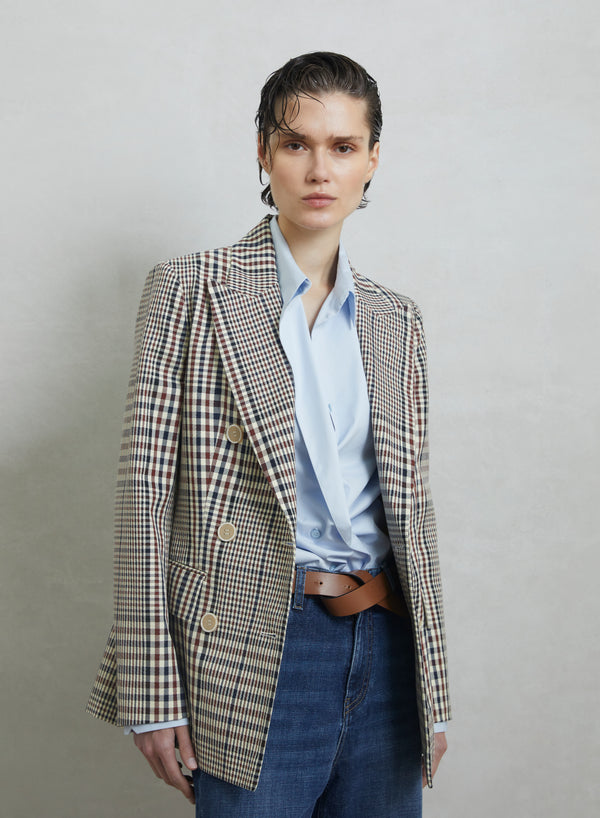 CAMICIA IN POPELINE CON CHIUSURA ASIMMETRICA