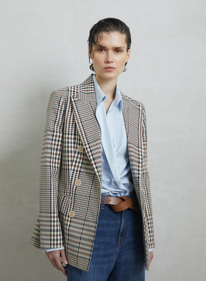 POPLIN SHIRT WITH ASYMMETRICAL CLOSURE