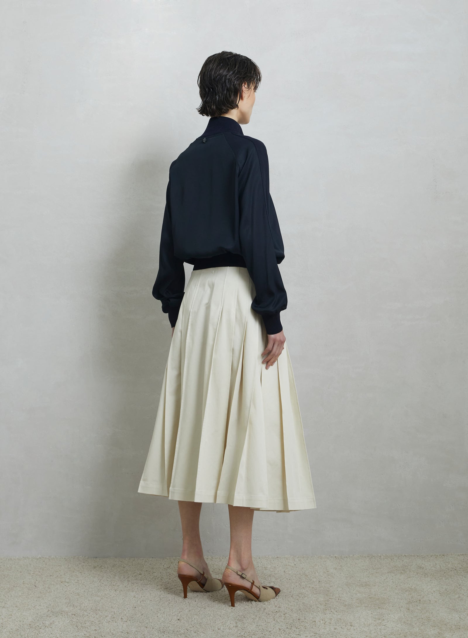 BOMBER IN TWILL DI MISTO SETA E COTONE