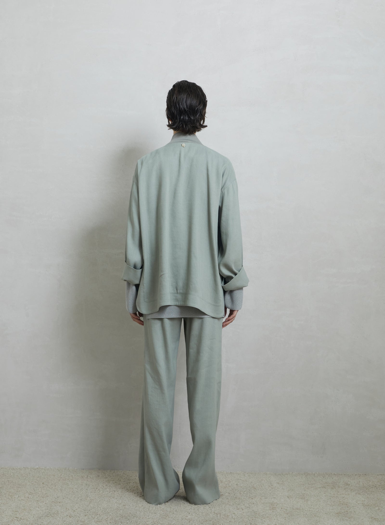 BOMBER IN LINO E VISCOSA STRETCH