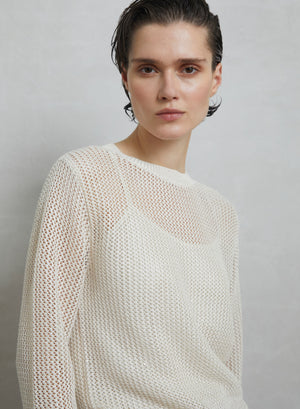 MAGLIA IN PUNTO LINKS E MICRORETE DI VISCOSA CON PAILLETTES