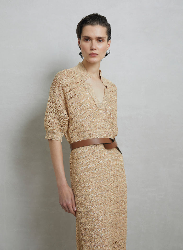 VISCOSE BLEND KNIT DRESS