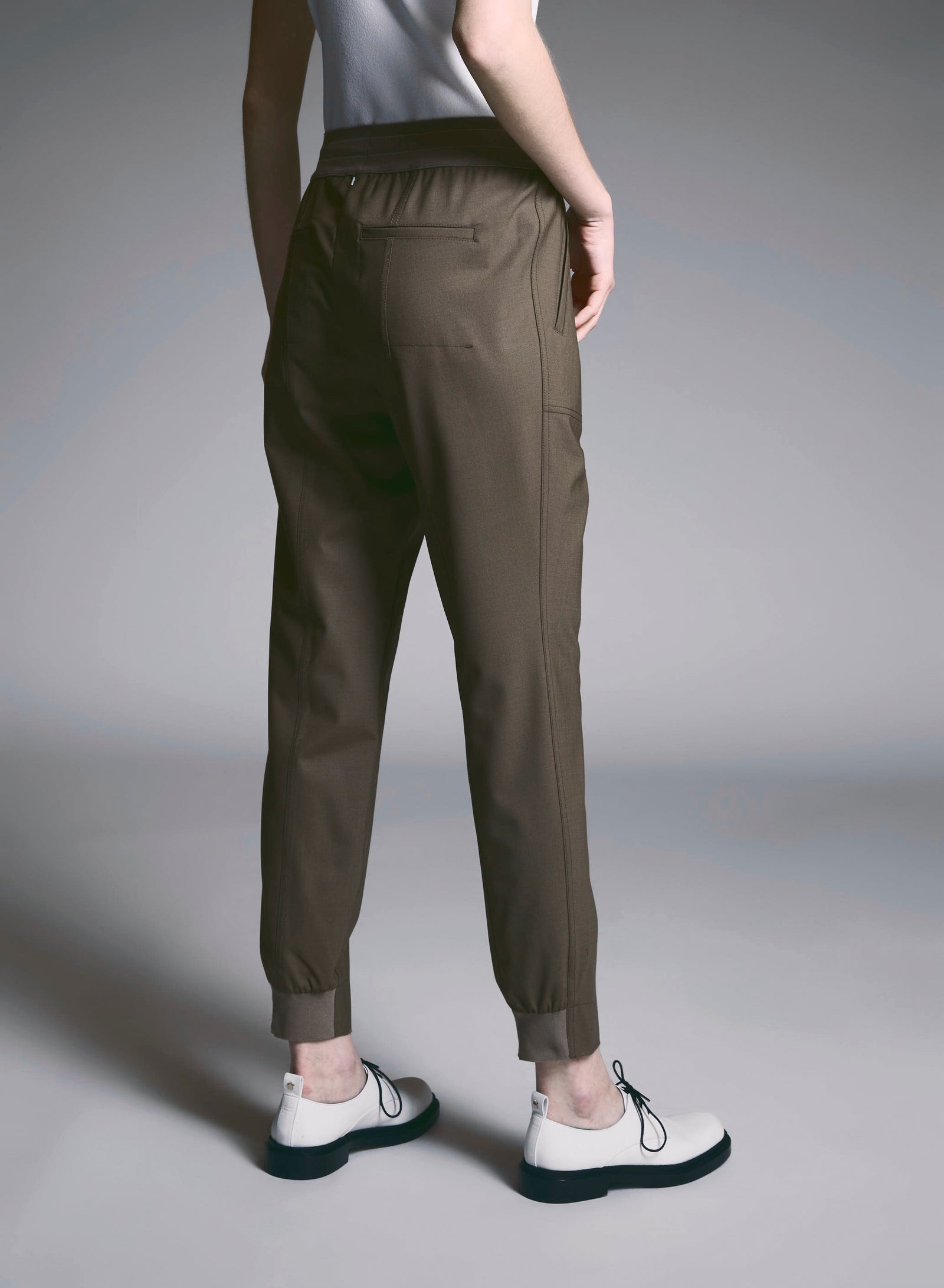 JOGGERS IN TELA UNITA DI LANA STRETCH