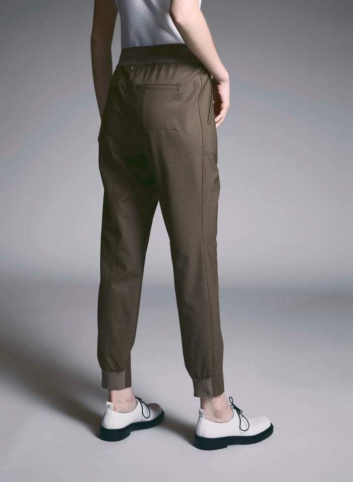 JOGGERS IN TELA UNITA DI LANA STRETCH