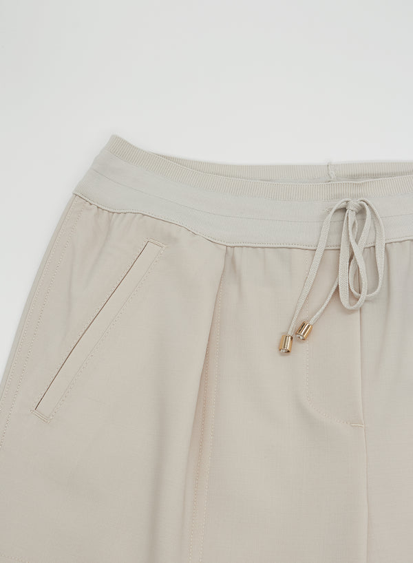 JOGGERS IN TELA UNITA DI LANA STRETCH