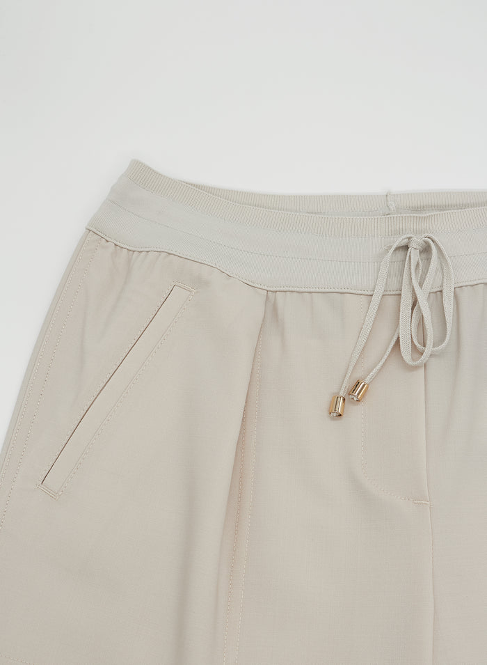 JOGGERS IN TELA UNITA DI LANA STRETCH