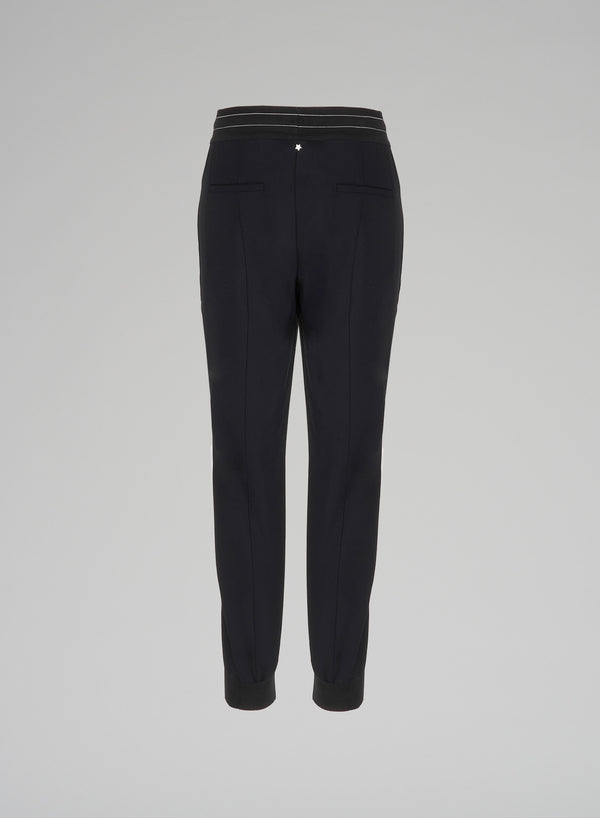 JOGGERS IN TELA UNITA DI LANA STRETCH