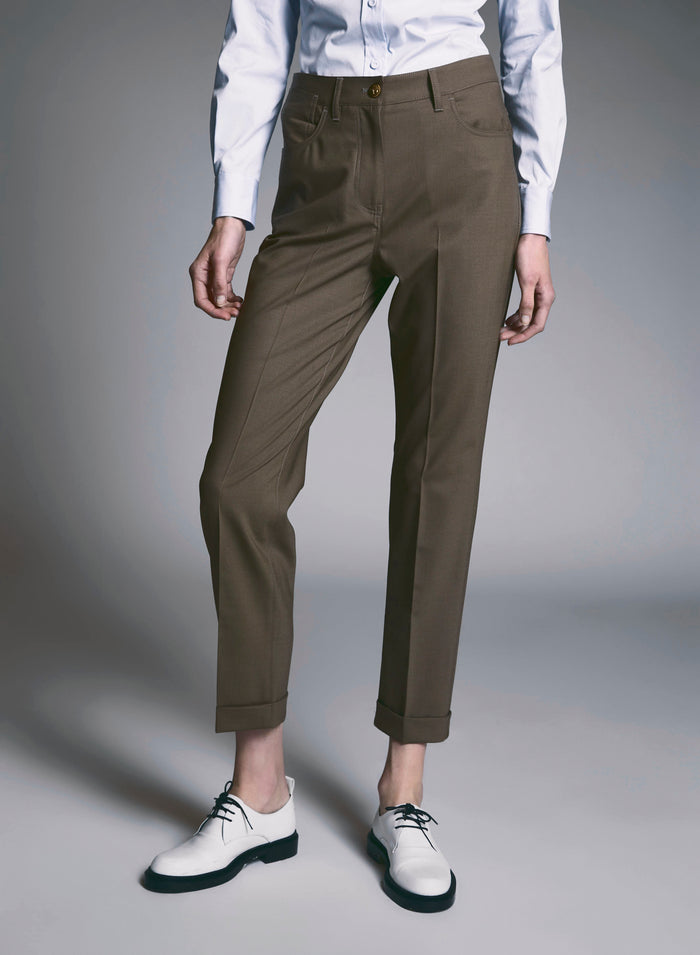PANTALONI A SIGARETTA IN LANA