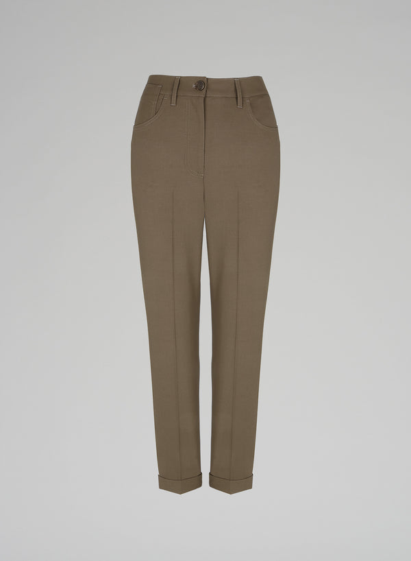 PANTALONI A SIGARETTA IN LANA