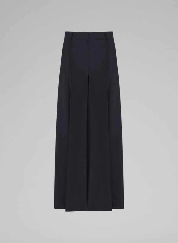 PANTALONI A GAMBA EXTRA LARGA IN LANA