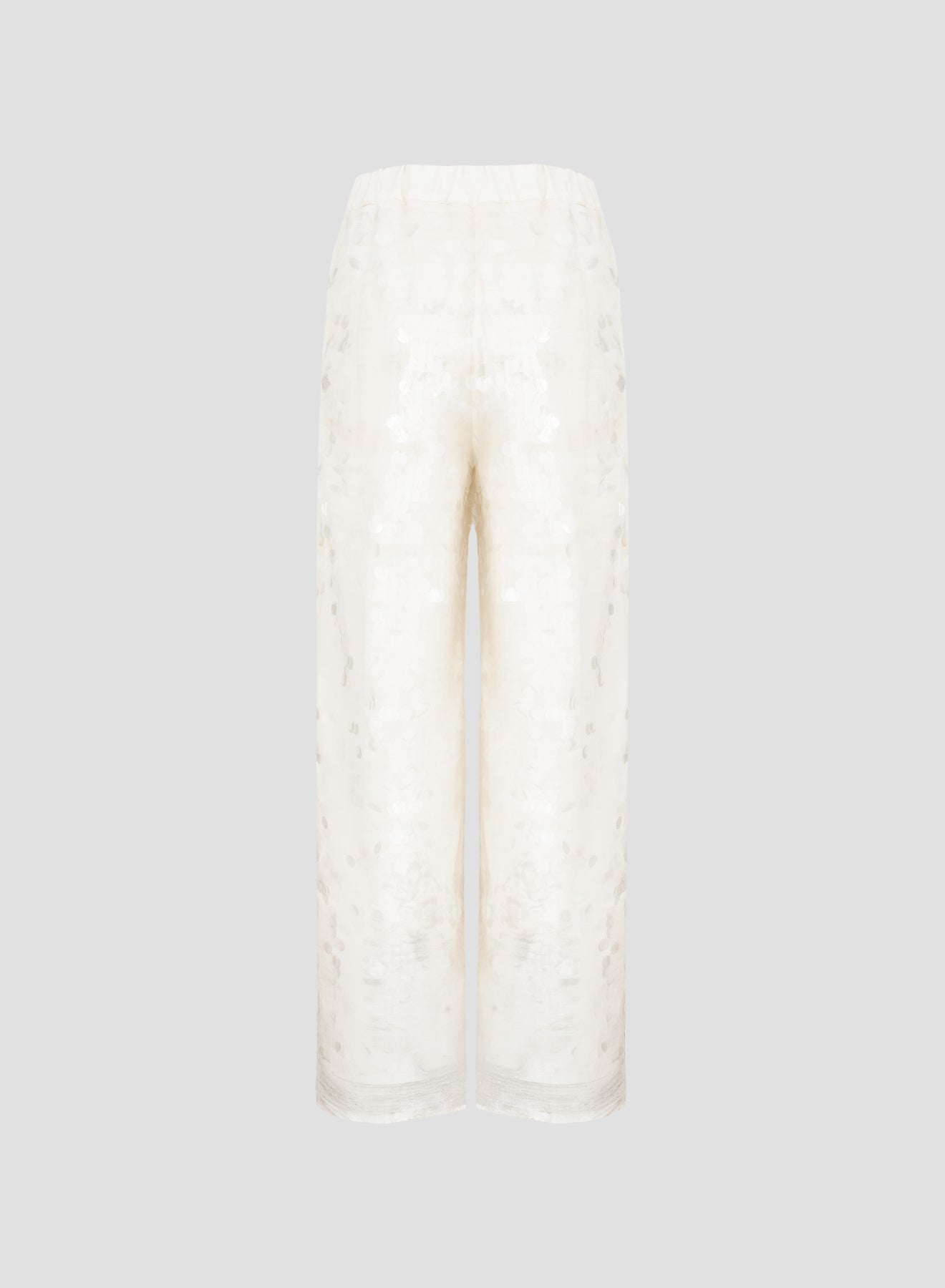 PANTALONI IN TWILL DI SETA CON PAILLETTES
