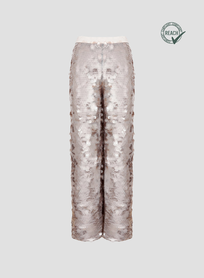 PANTS WITH SMOKED SEQUINS