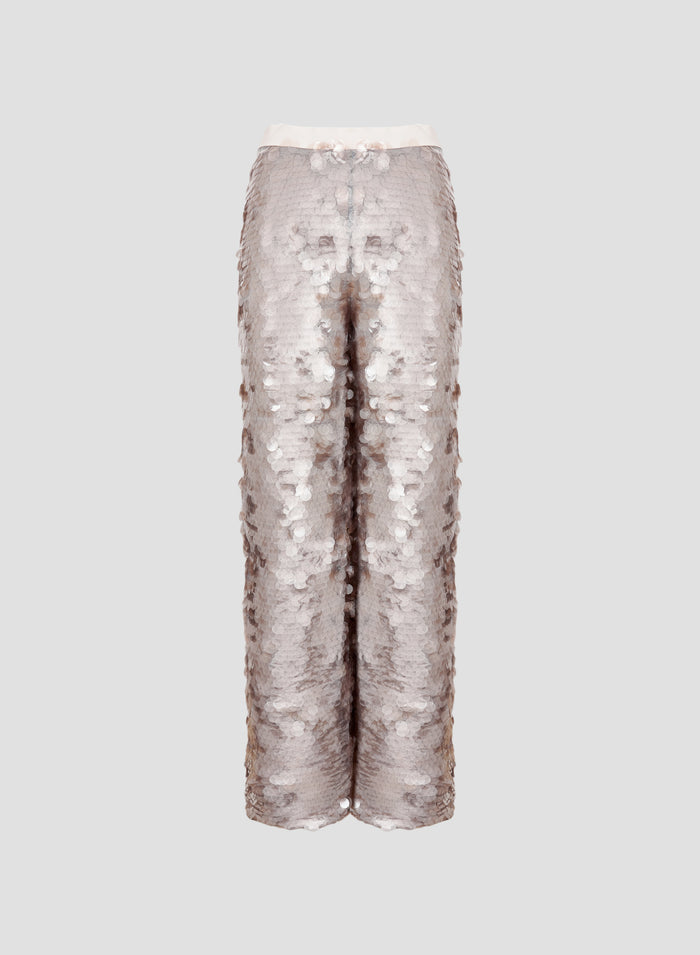 PANTS WITH SMOKED SEQUINS