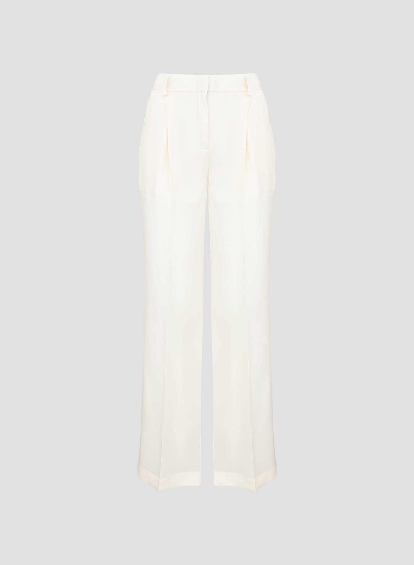 SILK TWILL TAILORED PANTS