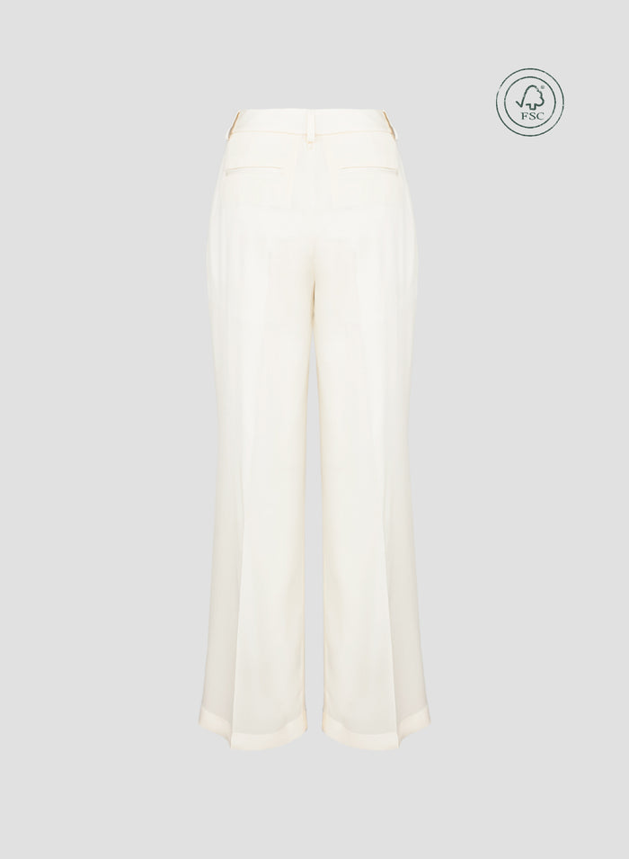 SILK TWILL TAILORED PANTS