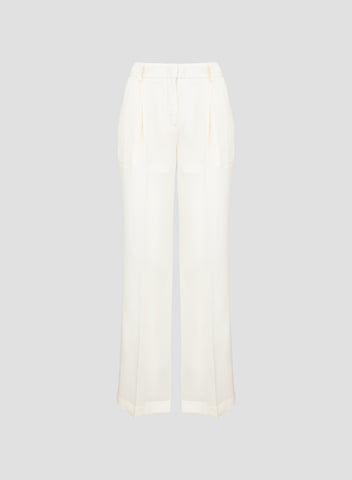 PANTALONI SARTORIALI IN TWILL DI SETA