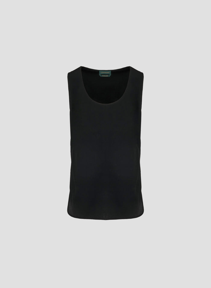 SILK TWILL SLEEVELESS TOP