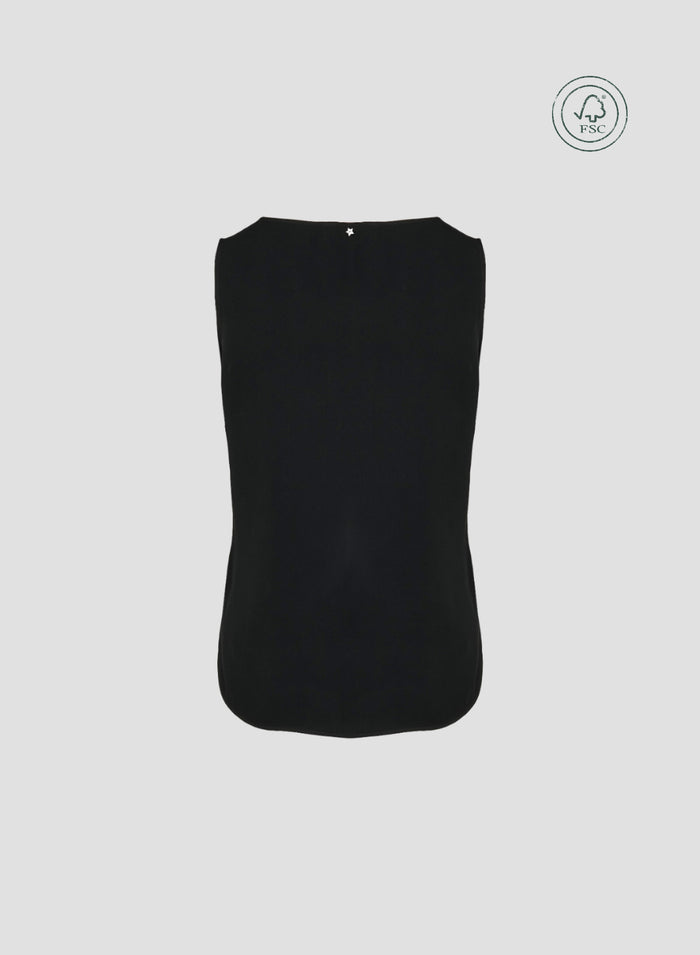 SILK TWILL SLEEVELESS TOP