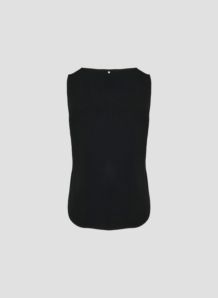 SILK TWILL SLEEVELESS TOP