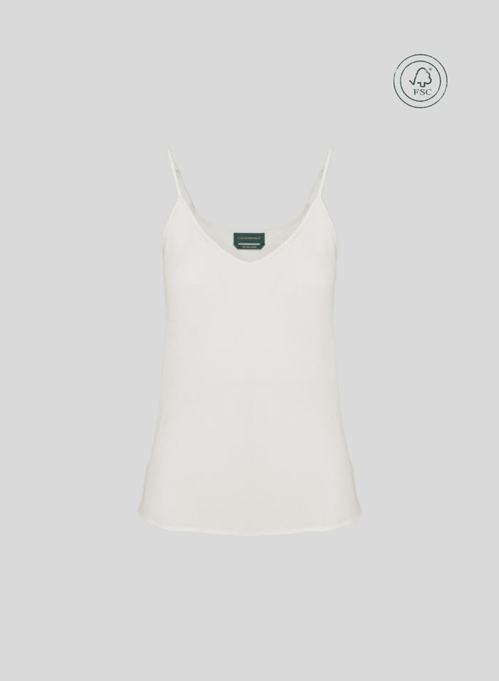 SILK TWILL STRAP TOP