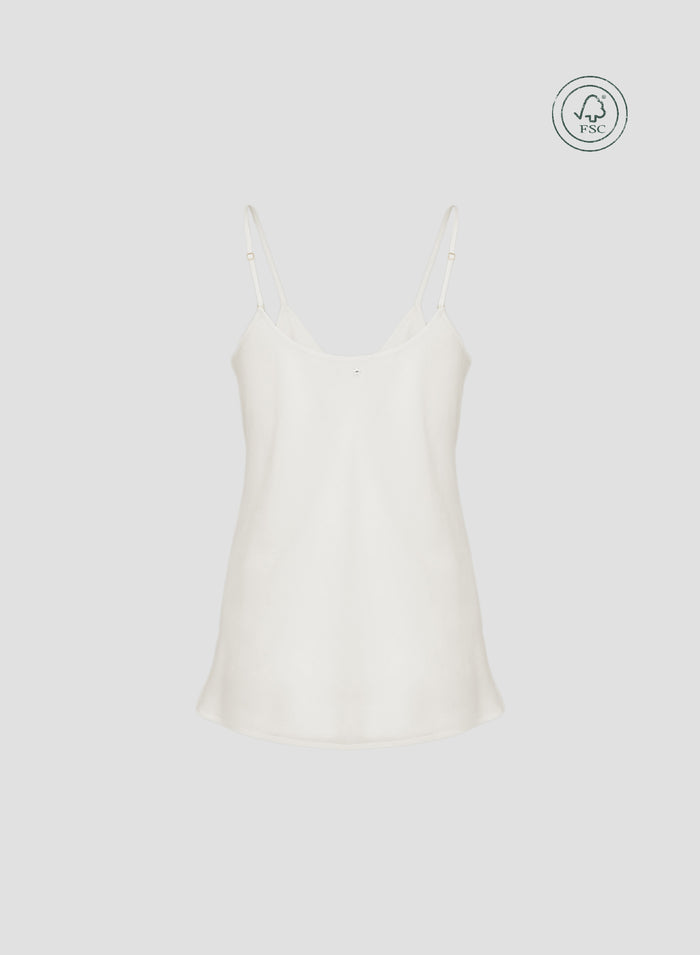 SILK TWILL STRAP TOP