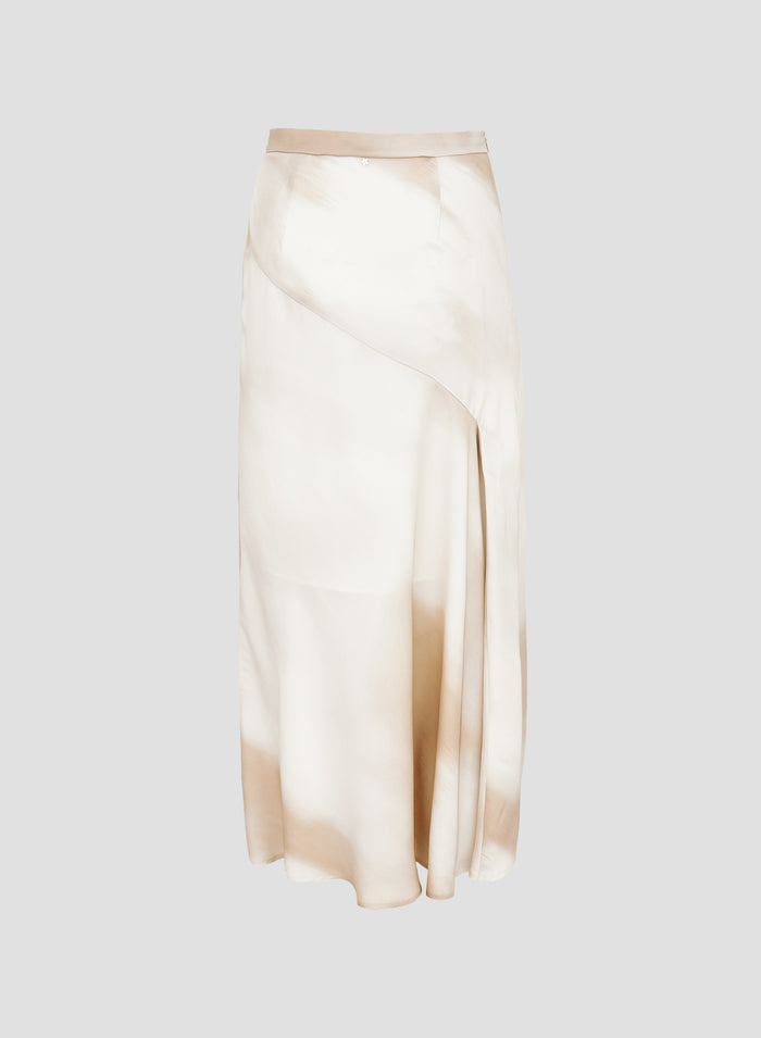 SILK SKIRT WITH CHINÉ PRINT
