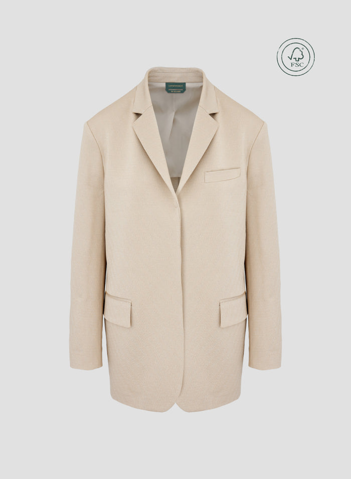 VISCOSE OVERSIZED JACKET WITH LUREX EFFECT