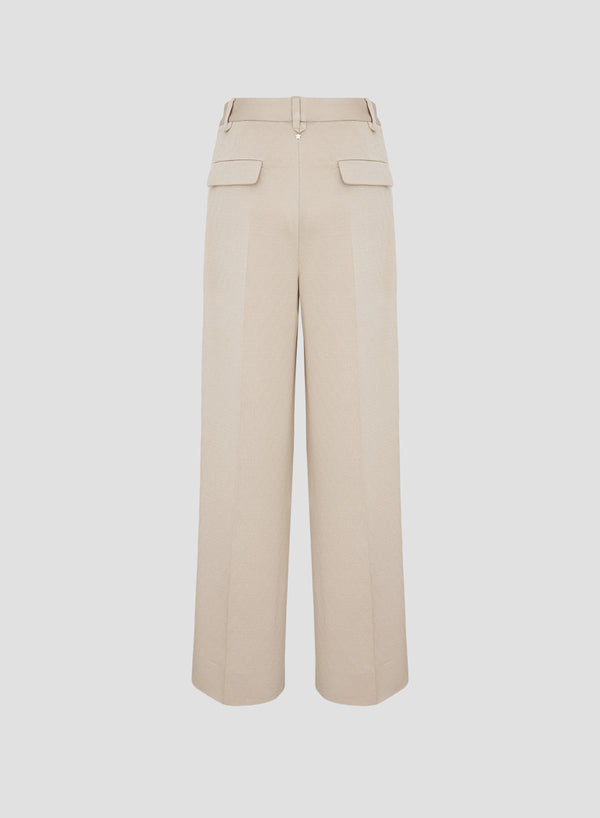 PANTALONI SARTORIALI IN VISCOSA EFFETTO LUREX