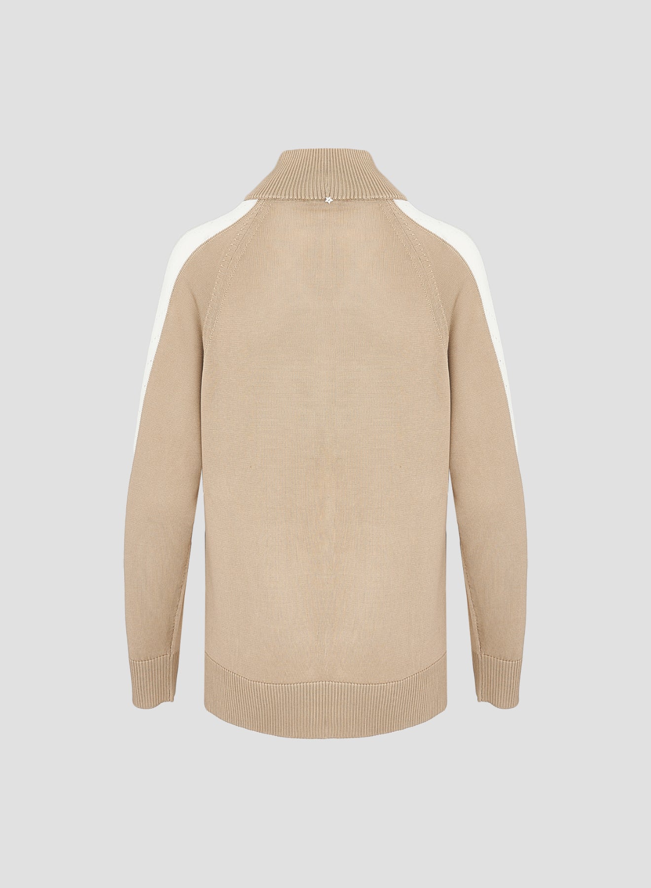 SILK KNIT JACKET WITH INTARSIA DETAIL