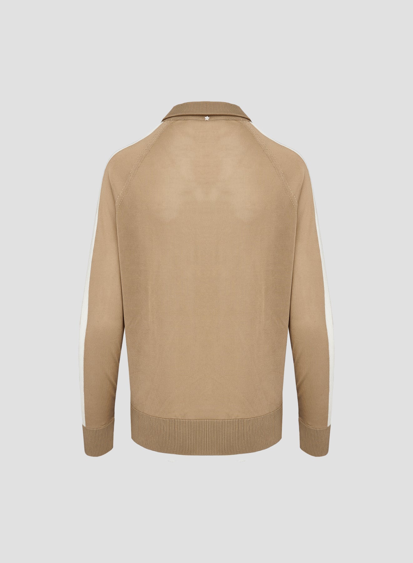 POLO IN MAGLIA DI SETA CON DETTAGLIO INTARSIO