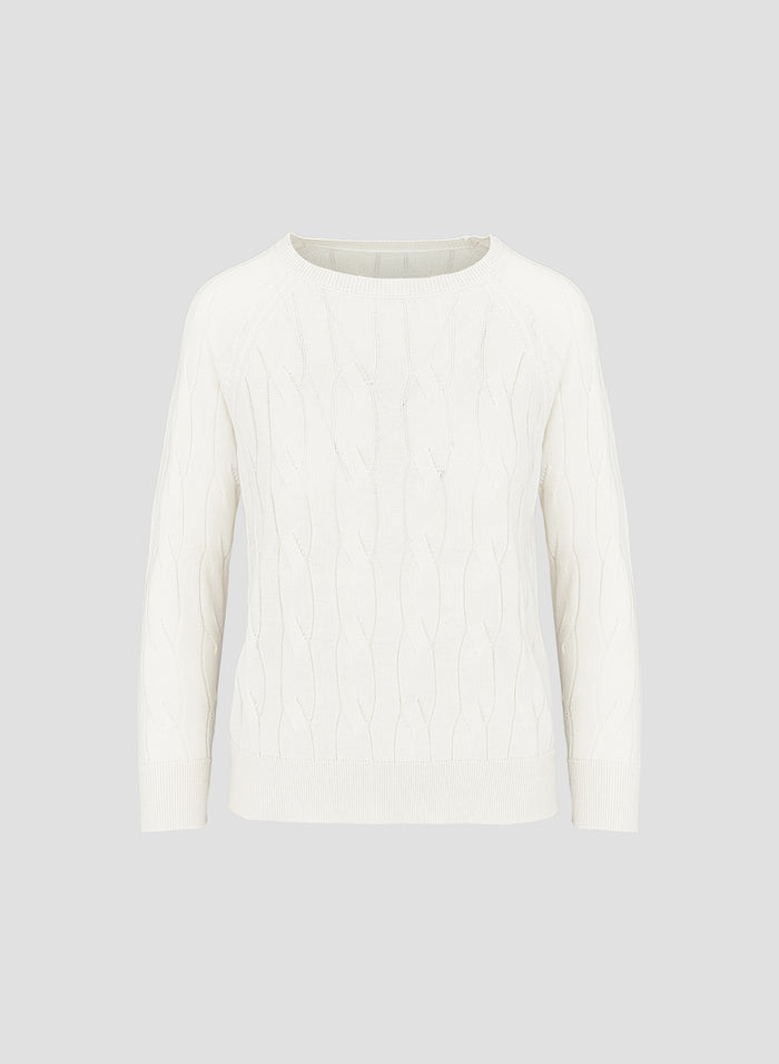 VANISE CABLE AND RIBBED KNIT SWEATER