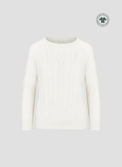 VANISE CABLE AND RIBBED KNIT SWEATER