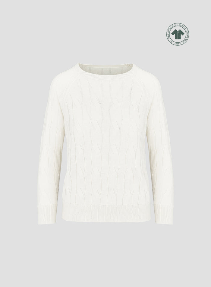 VANISE CABLE AND RIBBED KNIT SWEATER