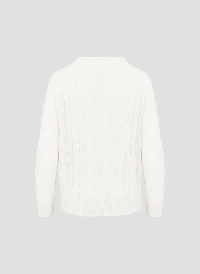 VANISE CABLE AND RIBBED KNIT SWEATER