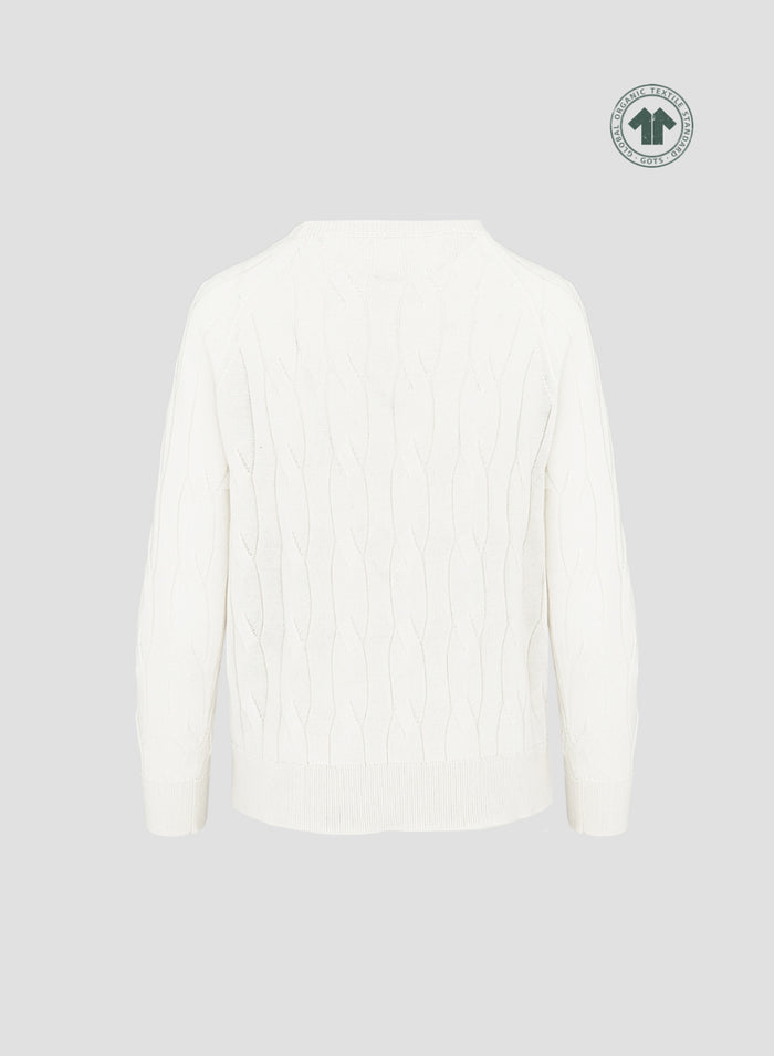 VANISE CABLE AND RIBBED KNIT SWEATER