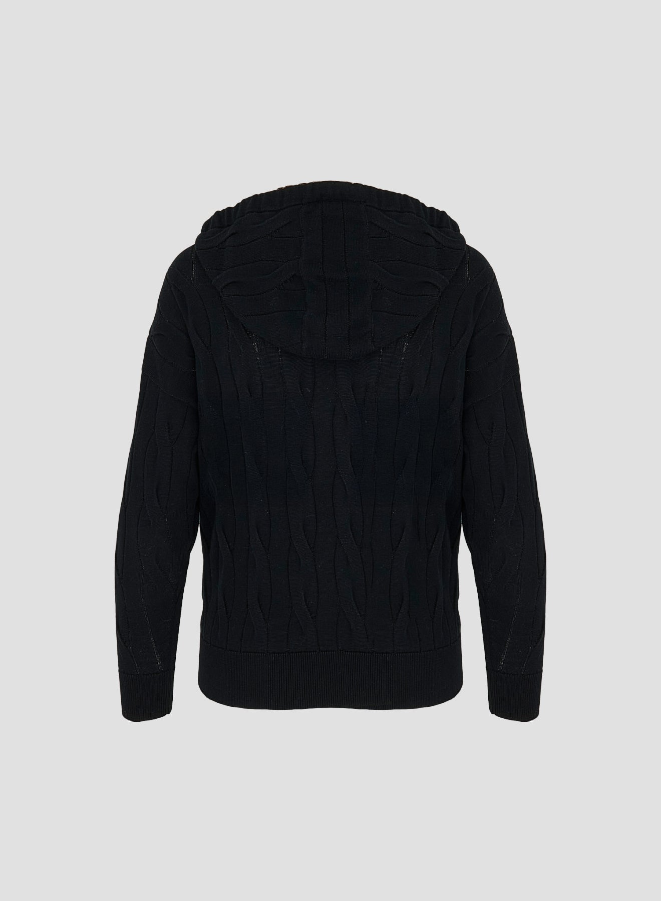 VANISE CABLE AND RIBBED KNIT HOODIE